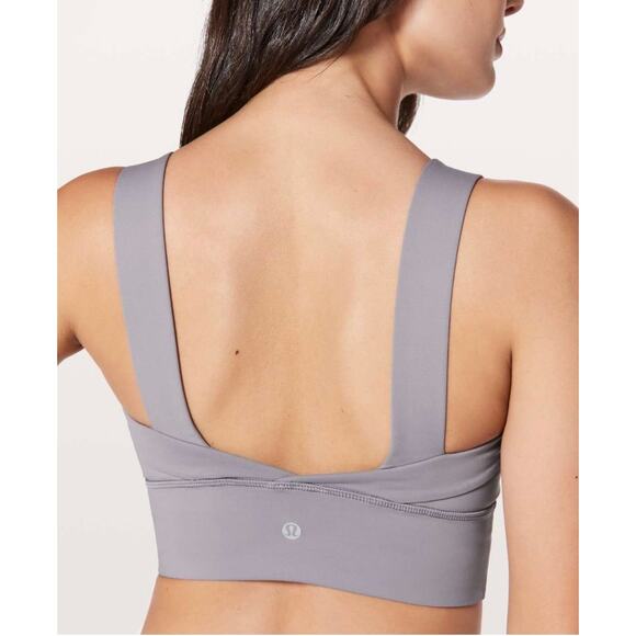 Lululemon Wild‎ Twist Bra Dusty Dawn Size 8 Sports Bra Light Purple - Picture 2 of 12